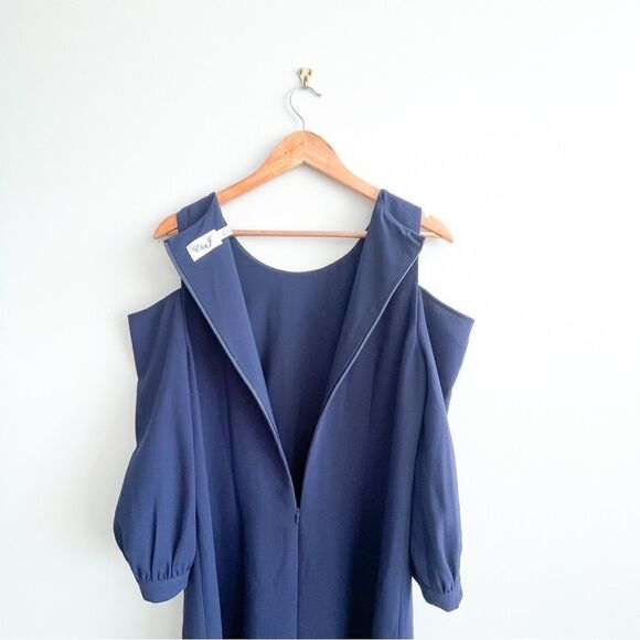 Eliza J Navy Blue Cold Shoulder Dress - Picture 8 of 12